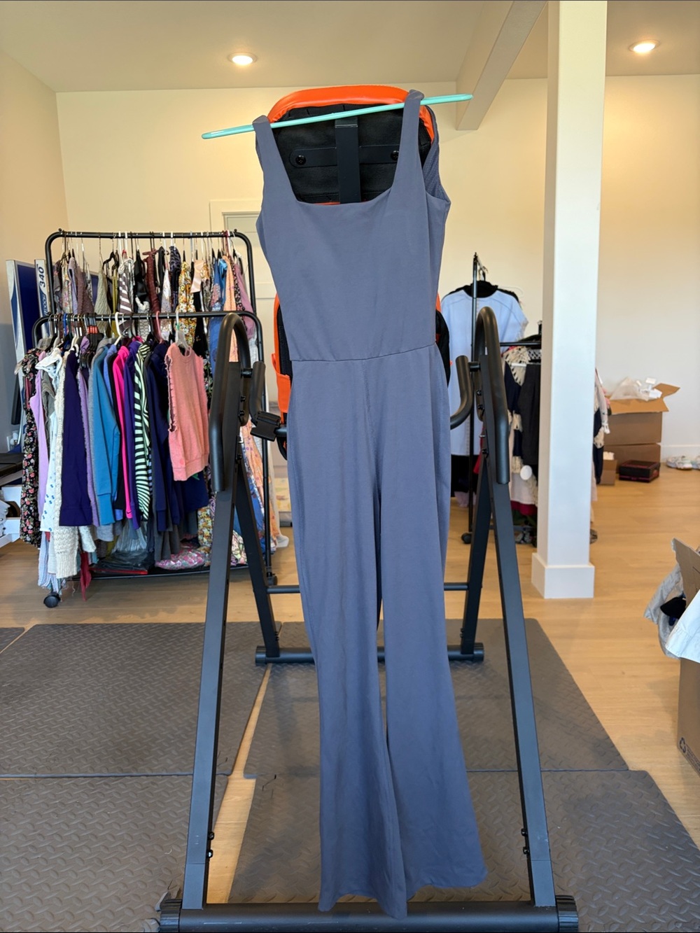 Thrive Charcoal Wide-Leg Sleeveless Jumpsuit